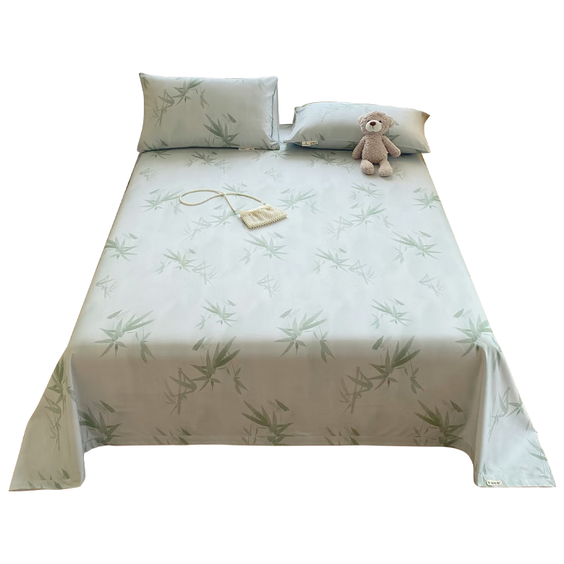 KING SHORE Class A Pure Cotton Coarse Linen Bed Sheet And Duvet Cover, All-Cotton Double Bed Sheet, 230x245cm Single Bed Sheet, Zhuying