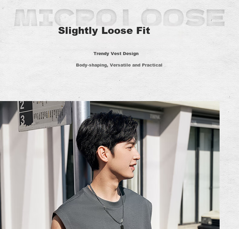 361° Men's Sports Tank Top, Spring And Summer Round Neck Loose Casual Outdoor Sleeveless Running Fitness Wear 632519501-4 5