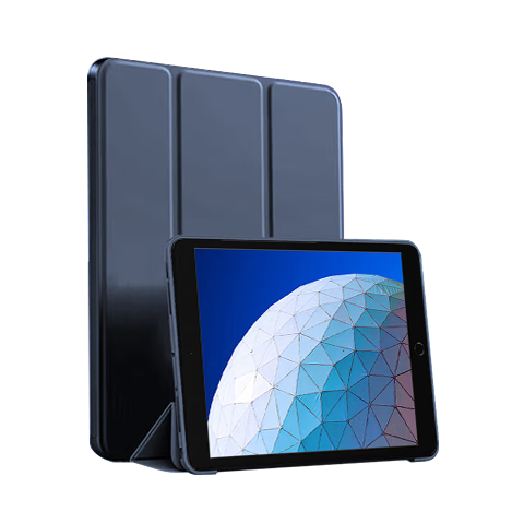 ALittleFlower iPad Air 3 / Pro 10.5 2019 Case 10.5 Inch Slim Full-Cover Shockproof Tri-Fold Stand Deep Blue Tablet Cover