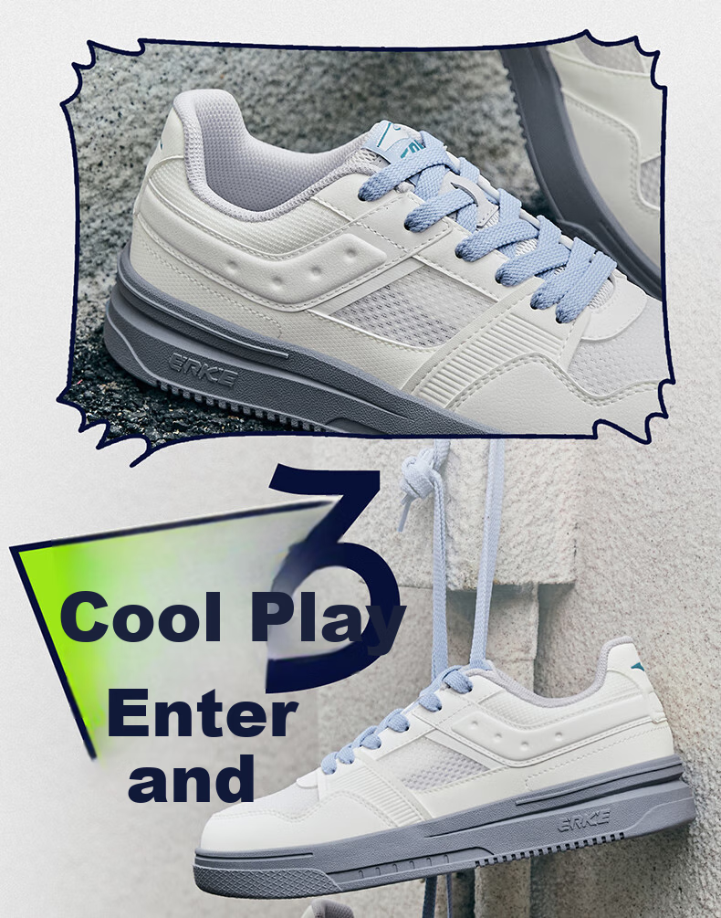 ERKE Men's Sneakers, Summer New Breathable Versatile Casual Shoes, Thick-Soled Comfortable Sports Shoes | Wanku 3 7