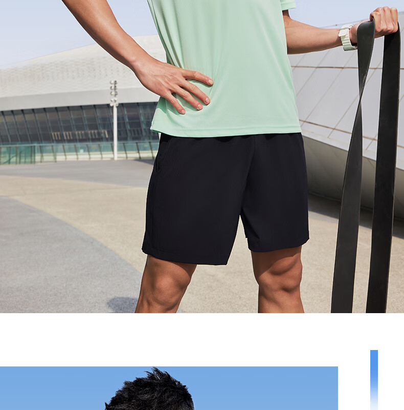 Peak Quick-Dry Men's Sports Set Summer Running Casual Breathable Badminton Two-Piece Short Sleeve and Shorts DF152007 111
