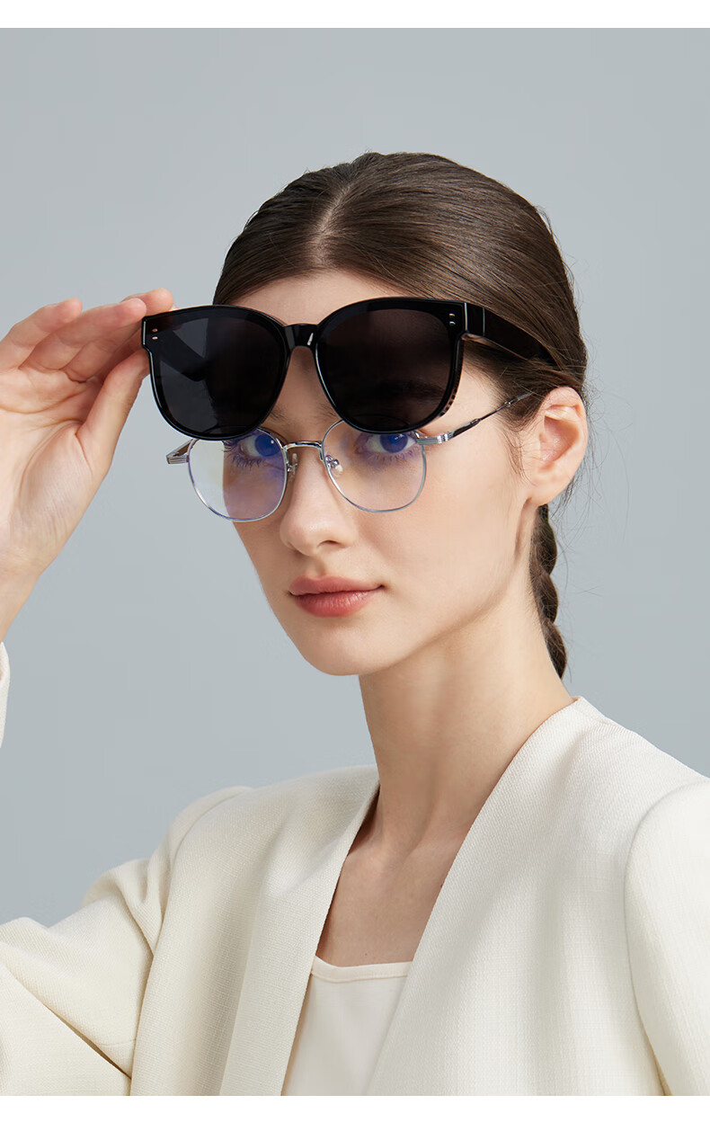 CACUSS Polarized Sunglasses for Nearsighted People, Driving Anti-Glare Glasses, Aviator Sunglasses for Men And Women, Face-Slimming Effect 4