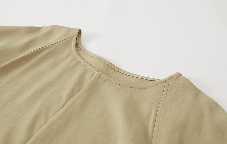 Dme [Monet Garden] Summer Lightweight Breathable Silk Blend Shirt, Round Neck, Loose Fit, Comfortable, Slimming Blouse Top 8