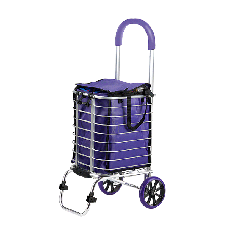 Adiya Portable Shopping Cart, Hand-Pulled Trolley, Trailer, Folding Pushcart with Handle, Quiet And Lightweight for Elderly to Carry Groceries Upstairs