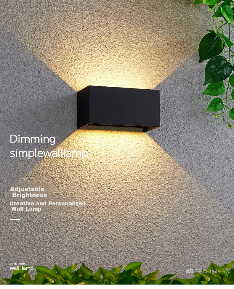 ZIDENG Outdoor Wall Light Waterproof Modern Minimalist Living Room Super Bright LED Dimmable Dual-Head for Outdoor Stairs Hallway Balcony 1