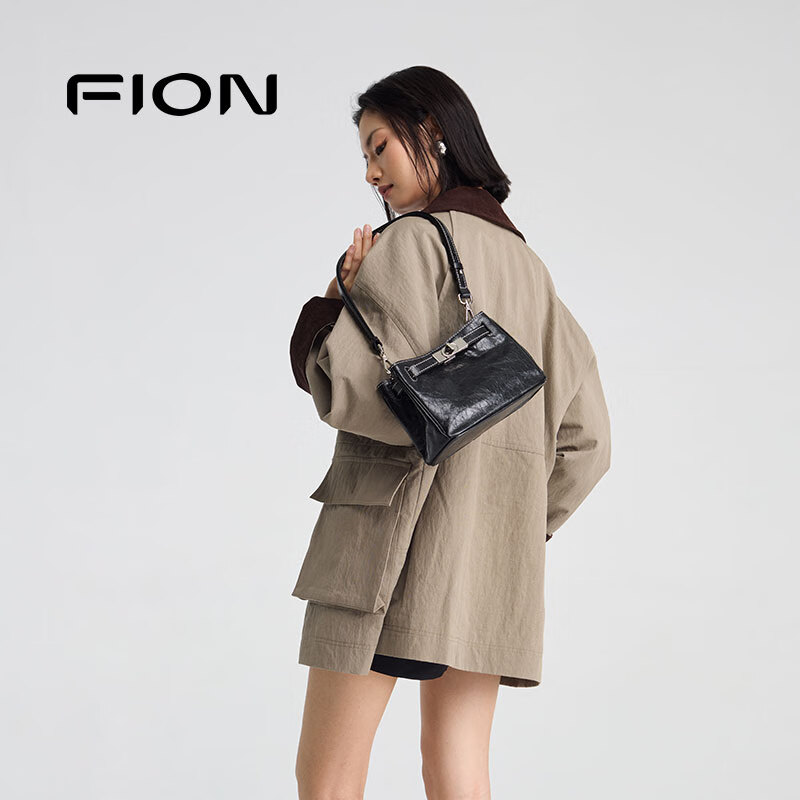 FION New Women's Handbag, Niche High-End Kelly Bag, Shoulder Crossbody Bag, Birthday Gift