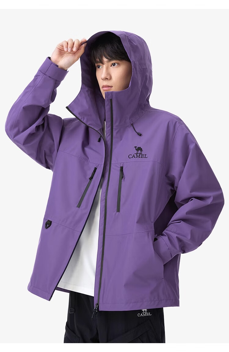 CAMEL Outdoor Waterproof Single-Layer Jacket 31187A Moon Shadow Green Oak Gray Unisex XXL 10