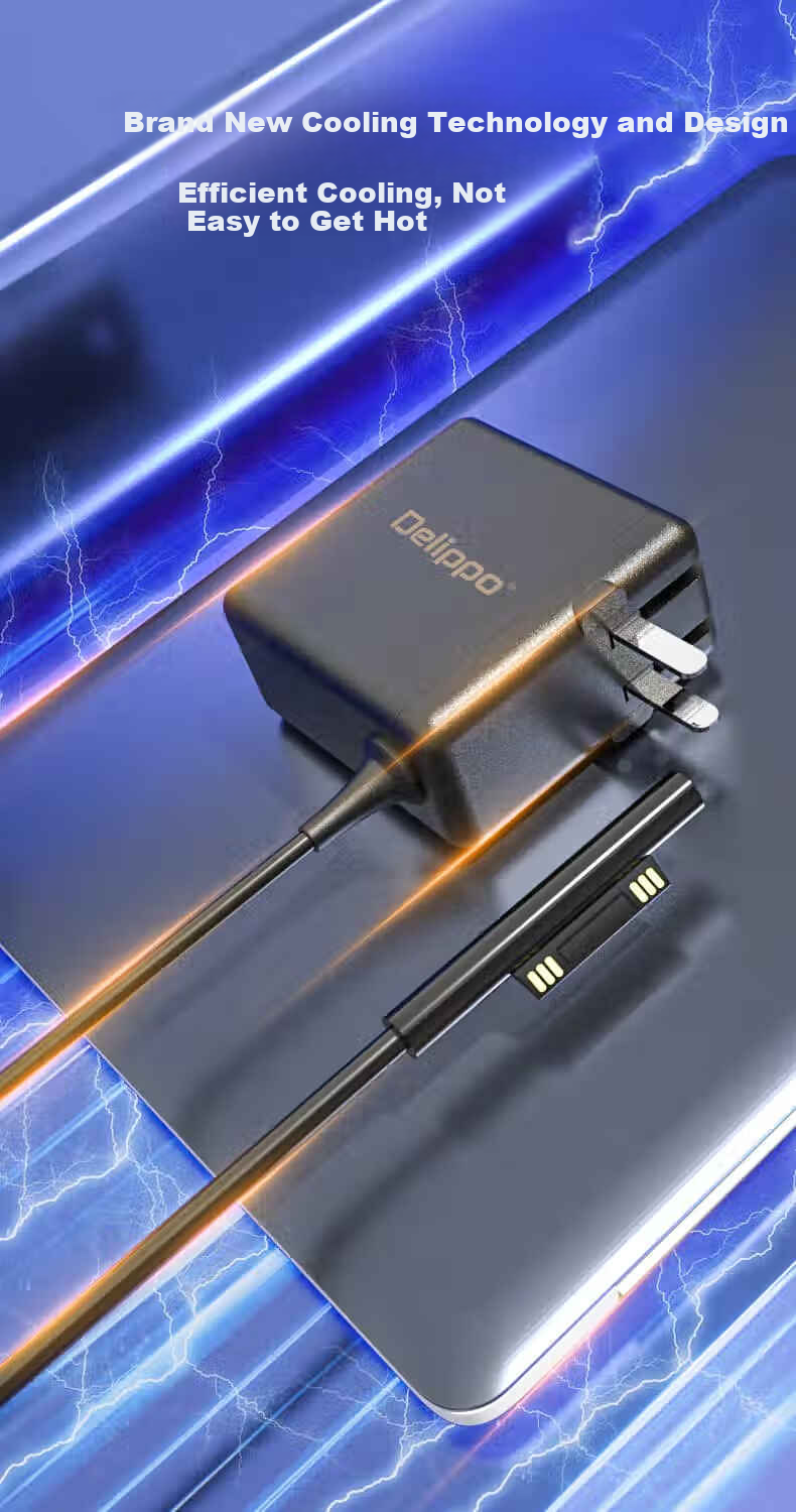 Delippo Charger Compatible with Microsoft Surface Laptop 2/1 Pro6/5/4th Generation, Power Adapter 15V2.58A Tablet Computer Power Cord 6