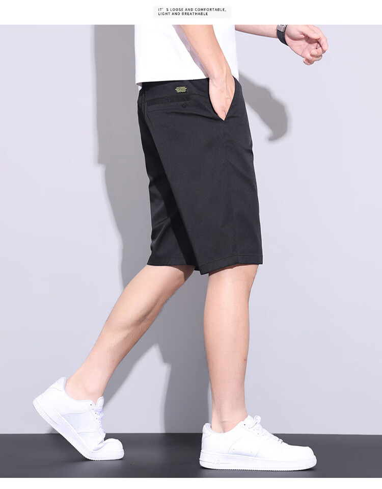 Pierre Cardin Men's Summer Lightweight Breathable Casual Loose Straight-Leg Khaki Shorts Size 32 16