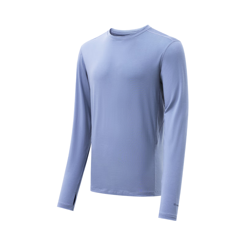 JD Jingzao Men's Wool Base Layer Long Sleeve Outdoor Sports T-Shirt High Elasticity Thermal Underwear Slate Blue 3XL