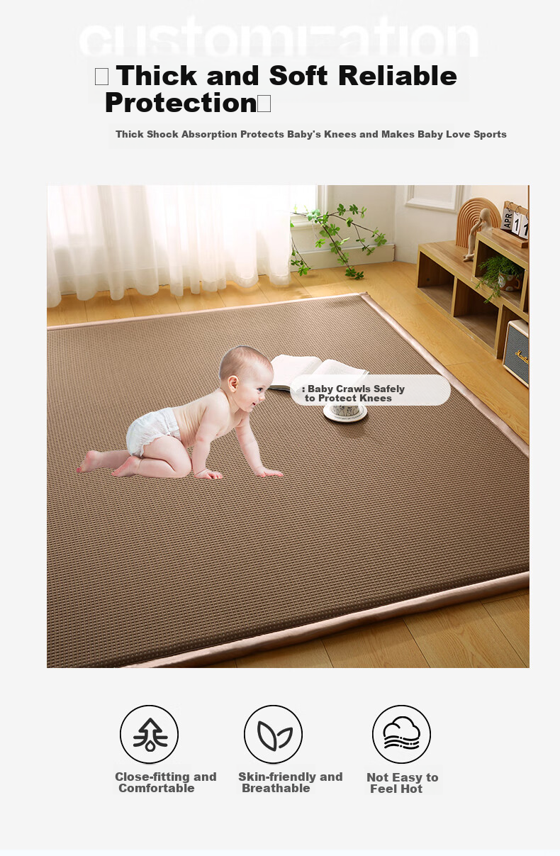Wuyinliangpin Cooling Bean Mattress Cover, Sleeping Pad, Floor Mat, Tatami Cooling Mat Cover, 1.8x2 Meters 11