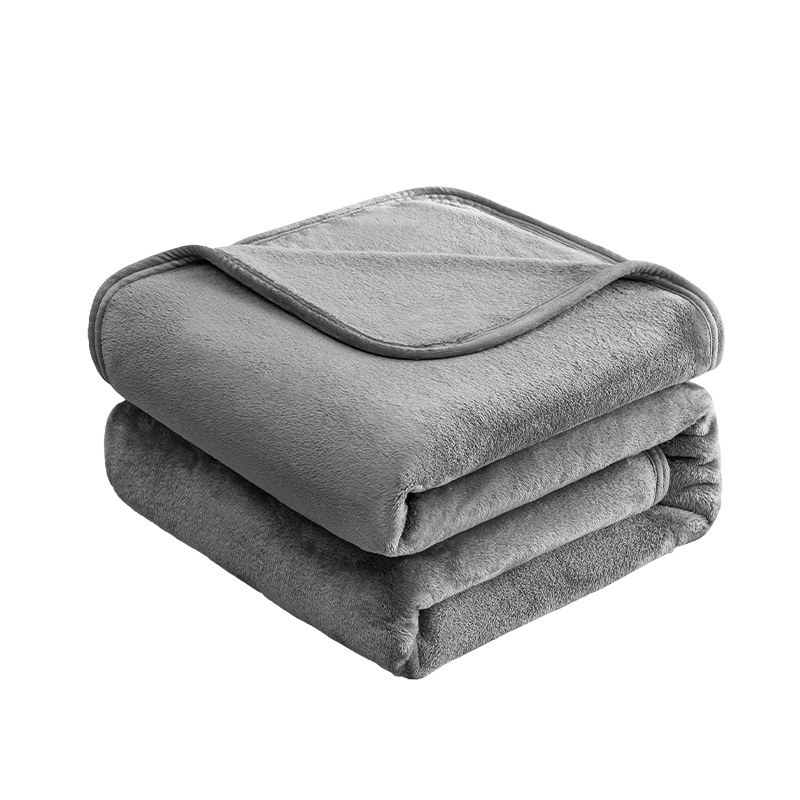 JD Original Classic Flannel Blanket, 1350g Air Conditioning Quilt, Thickened Double-Sided Sofa Nap Cover, Premium Gray, 1.8x2m