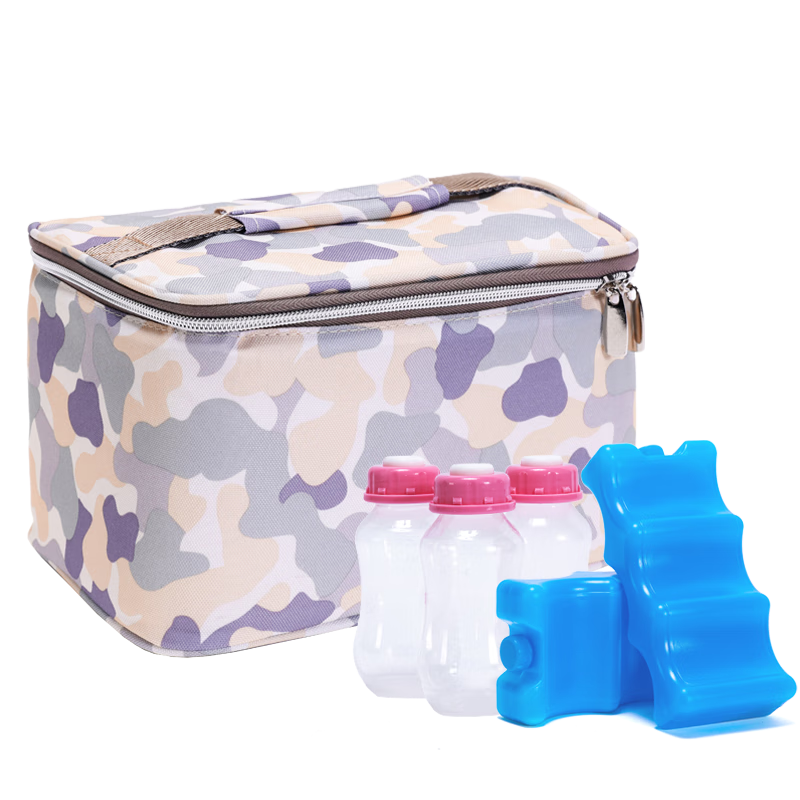 LYUBA Breast Milk Storage Bag, Ice Pack for Cold Storage, Portable Nursing Bag for Work, HY2068 Camouflage Gree