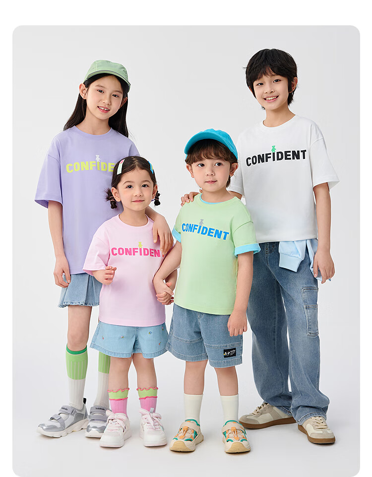 BALABALA Children's Short-Sleeve T-Shirt, Boys And Girls Top, Kids' Clothing Summer Wear [Same As In-Store], 202225117211 7