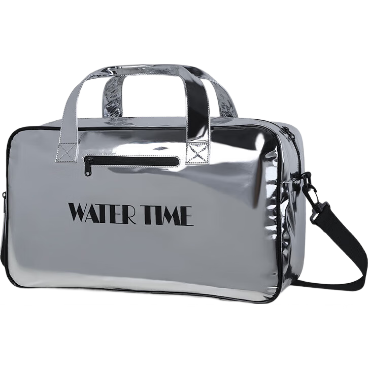 WATERTIME Swimming Bag with Dry And Wet Separation for Men And Women, Fitness Bag, Swimwear Storage Waterproof Bag, Beach Backpack, Flowing Silver