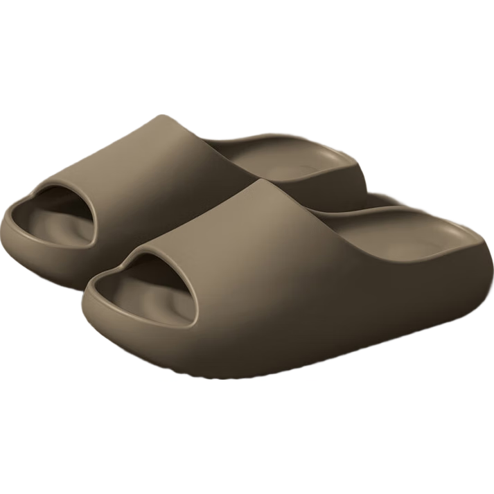 Jiayi Slippers for Men And Women, Summer Home Shoes, Thick-Soled Soft Elastic Sandals, Indoor Bathroom Slippers, Chocolate Color, Size 42-43, JY2366