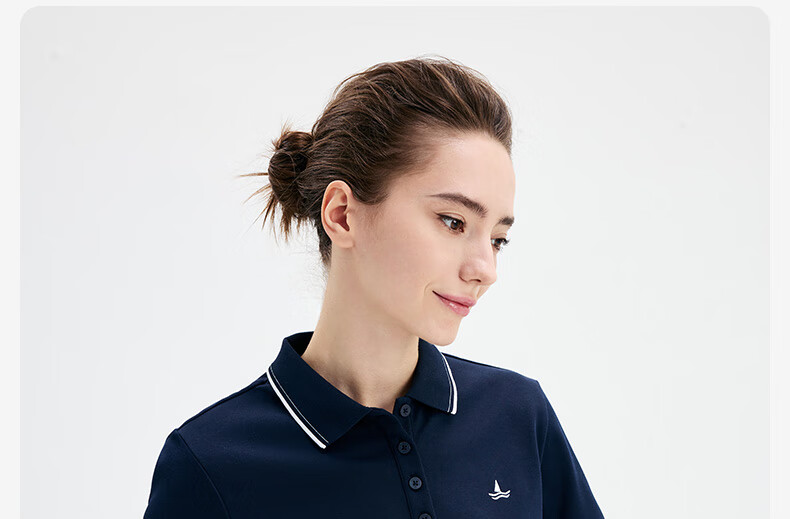 Navigare Women's Basic Collared T-Shirt, Commuter Short-Sleeve Polo Shirt, 2325525529 1