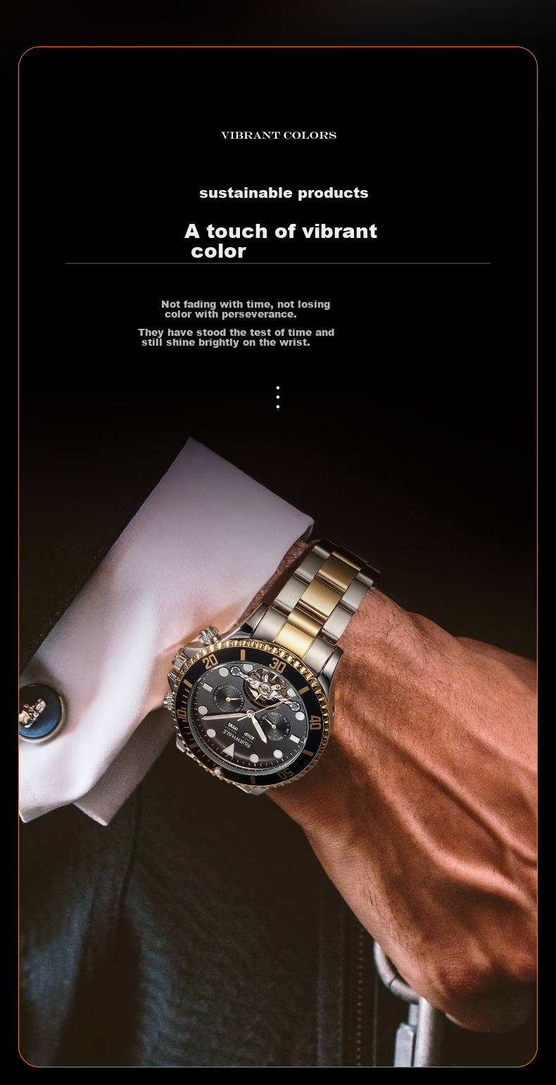 MARK FAIRWHALE Competitive Diving Series Men's Skeleton Mechanical Watch, Automatic Chinese Watch, Qixi Gift for Husband, 6010 10