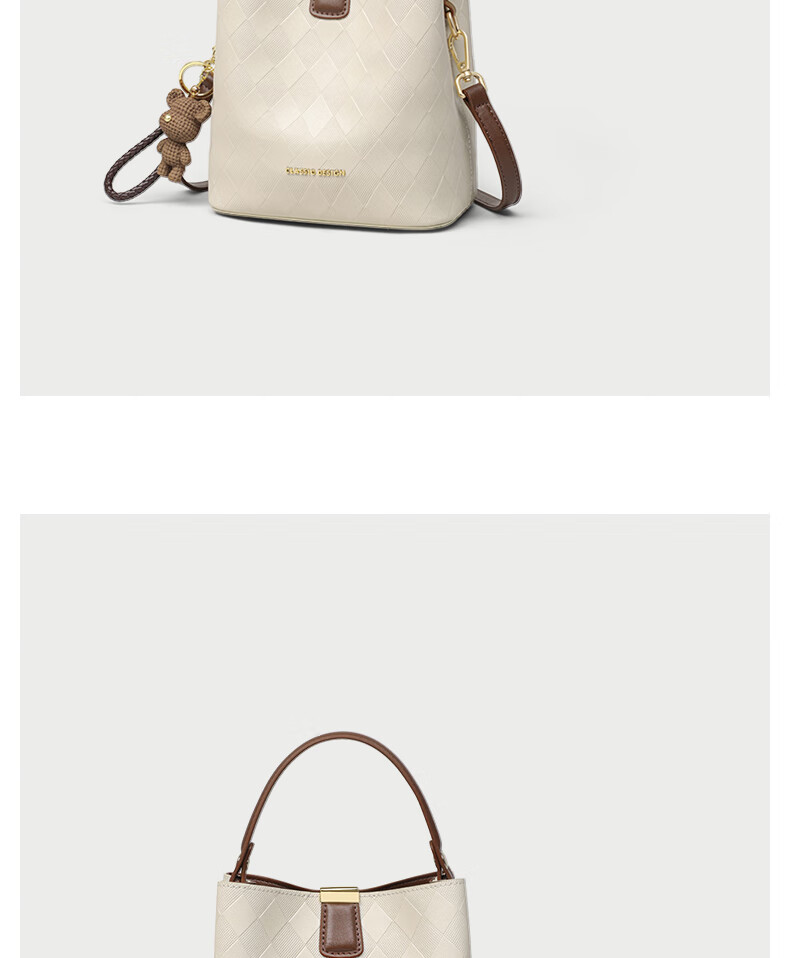 YUYULA Leather Handbag, Women's Crossbody Bucket Bag, Commuter Luxury Shoulder Bag, Birthday Gift for Wife Or Girlfriend on May 20th 9
