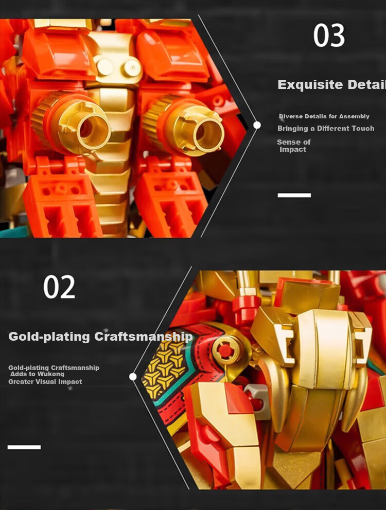 QZCX Black Myth: Wukong Building Blocks Toy, Sun Wukong LEGO Model, Large Assembly Educational Toy for Children And Boys, Birthday Gift 7