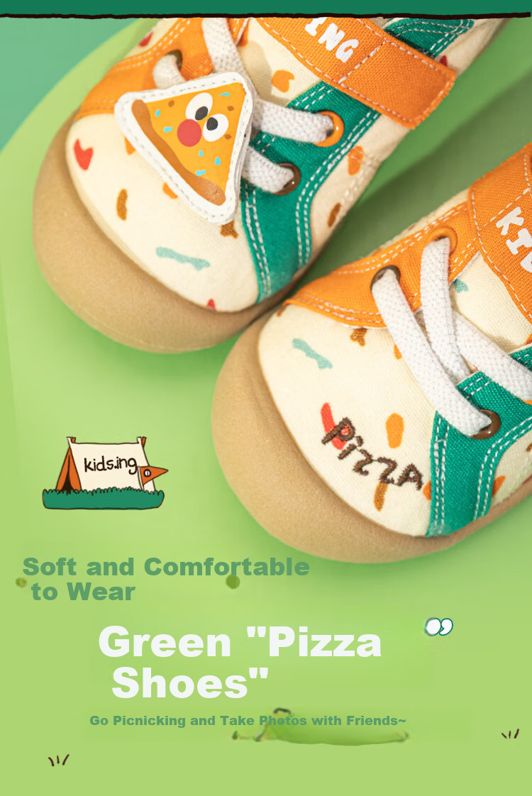Kids.ing Cadixing Children's Canvas Shoes, Spring Season Boys And Girls Toddler Baby Soft-Soled Fabric Shoes Sneakers, Beige Orange, Size 28 2