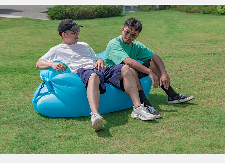 Beifute Inflatable Sofa, Music Festival Camping Equipment, Outdoor Lazy Air Sofa, Concert Inflatable Bed, Lounge Chair, Blue 4