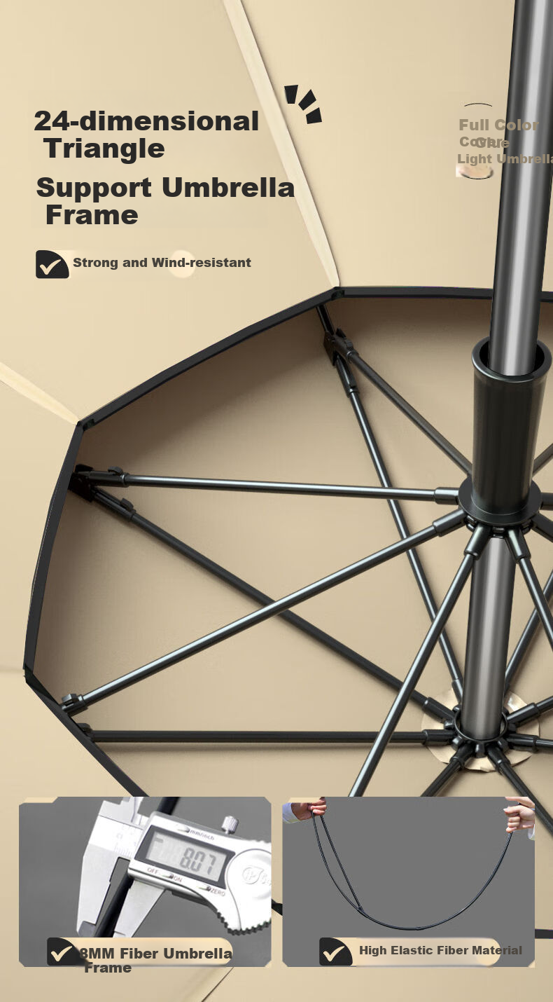 Woding Fishing Umbrella, New Colorful Glue Fishing Sunshade, Outdoor Camping Large Size Reinforced Thickened Cane Umbrella, Rain Umbrella, Platform Fishing Umbrella 13