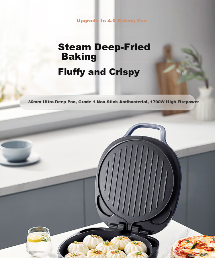 Joyoung Home Use 36mm Deep Electric Griddle Breakfast Maker, Double-Sided Heating Pancake Pan JK30-GK128 1