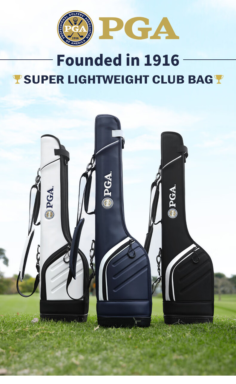 PGA Golf Bag for Men, Ultra-Light Portable Club Bag, Practice Ball Bag for 6 Clubs, Navy Blue 1
