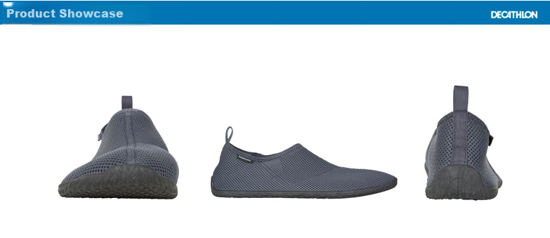 DECATHLON Beach Hiking, River Tracing, Water Wading And Swimming Shoes, Cut-Resistant Shoes, Dark Gray (Recommended to Order One Size Larger), 38-39608623 7