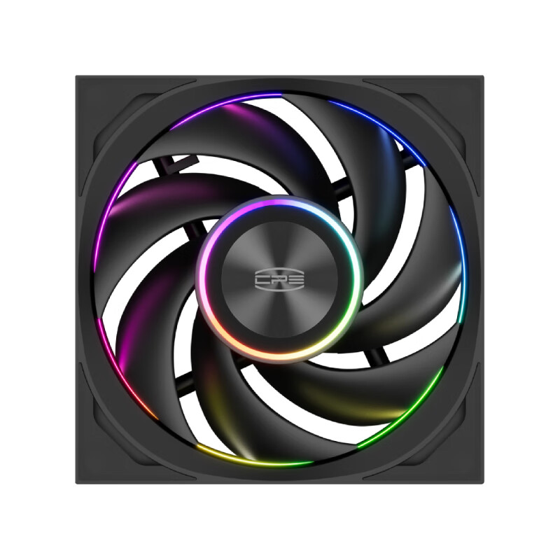 Вентилятор для корпуса PCCOOLER Light Wing F7 X120 ARGB, 12 см, беспроводное соединение, синхронизация ARGB, ШИМ-регулировка скорости, двойной шарикоподшипник, черный