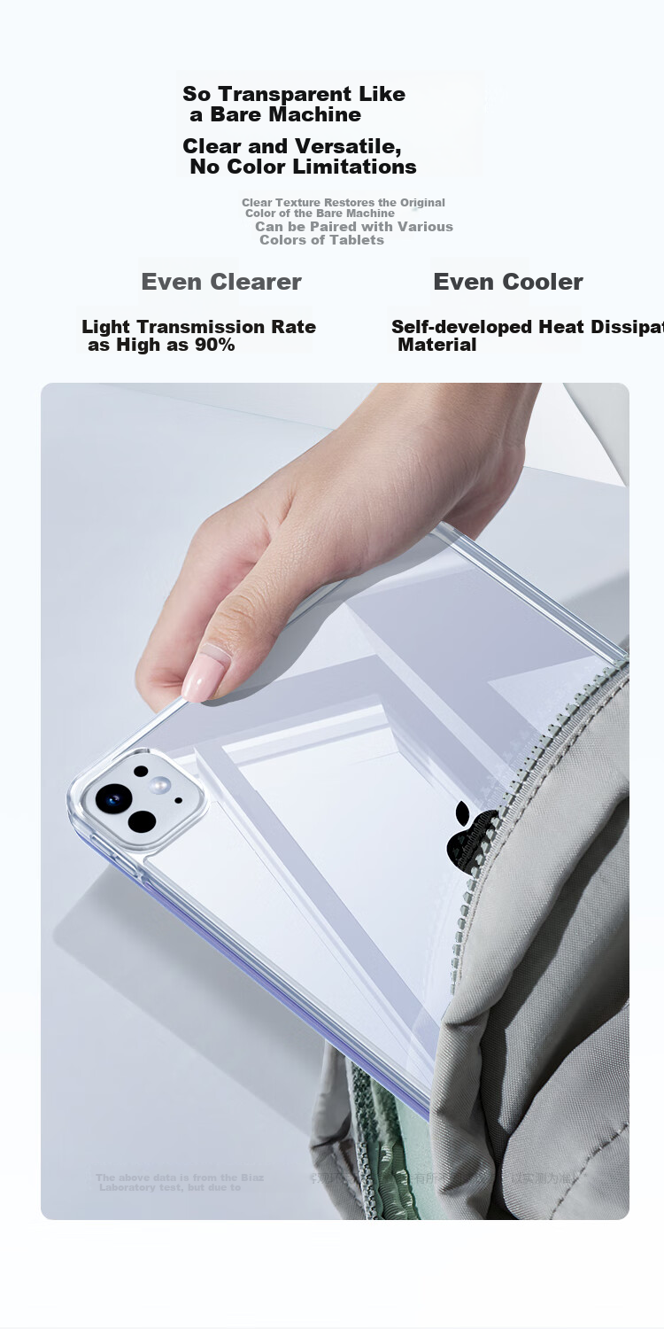 BIAZE Compatible with 2025/24 IPad Pro11 Case, Apple Tablet 11-Inch M5/M4 Universal Protective Cover with Detachable Front Cover, Slim Shockproof PB568 Lavender 1