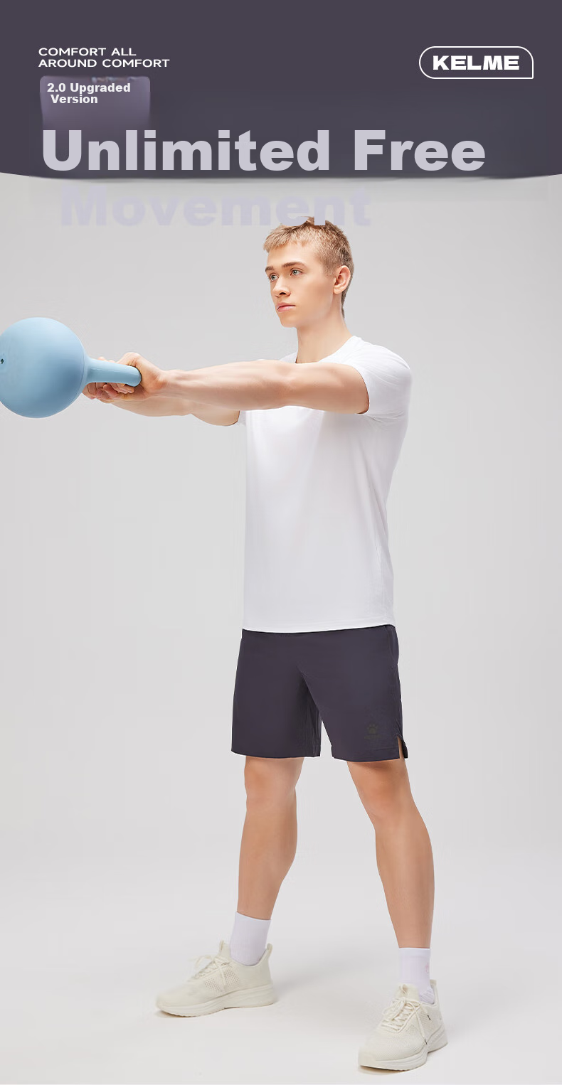 KELME Sports T-Shirt for Men, New Summer Outdoor Running Fitness Training Breathable Cool Sun Protection Short-Sleeve Top 1