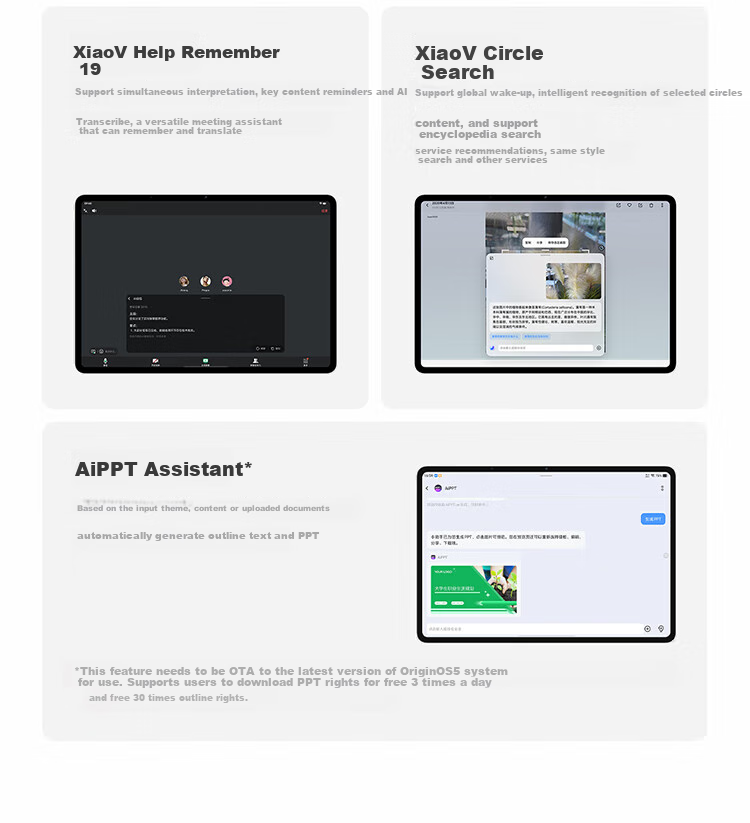 Vivo Pad5 Pro Ultra-Light Version, 16GB+512GB, Light Feather White, Subsidies, Blue Crystal × Dimensity 9400, 13-Inch Original Color Eye Protection Screen, Tablet Computer 15