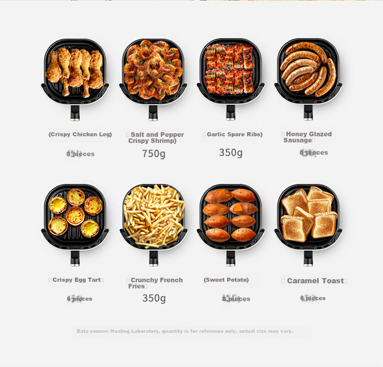 Hualing Midea Air Fryer with Dual Knobs, Large 5L Capacity for Home Use, No-Flip Steam Tender Roasting, Multifunctional Low-Fat Frying And Baking Oven WH-KZE5015 7
