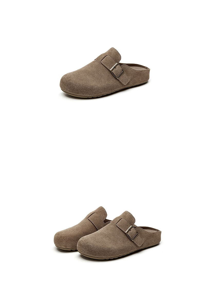 Daphne Women's Slip-On Half Slippers, Retro Soft Sole Casual Birkenstock Style, Apricot, Size 37 21