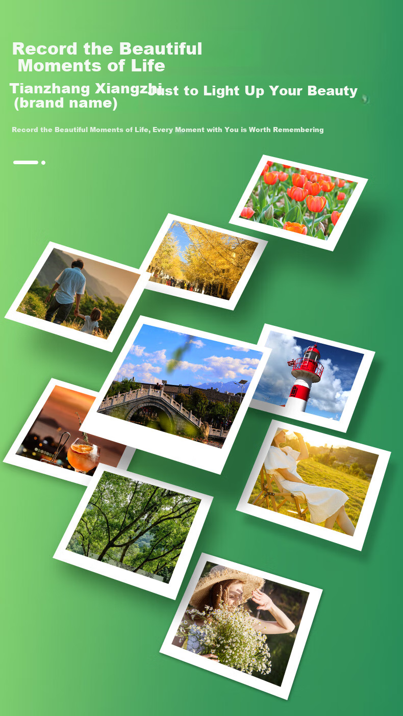 TANGO Photo Paper, 180g High Gloss Inkjet Printing Paper, 4R/6 Inch Art Portfolio, Professional Photo Paper, 50 Sheets/pack, New Green, TANGO Crystal Series 2