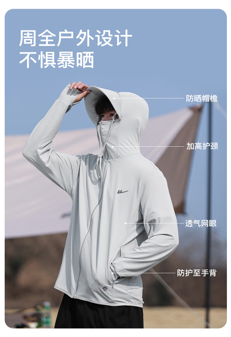 Huili Sun Protection Clothing for Men, Outdoor UV-Resistant Fishing Shirt, Ultra-Thin Ice Silk Quick-Dry Skin Coat, Jacket for Me 2