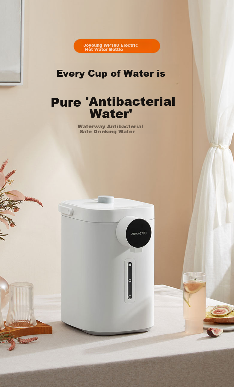 Joyoung Household 5L Large Capacity Electric Hot Water Kettle, 304 Stainless Steel Integrated Water Boiler with Detachable Lid And Temperature Control, Model K50ED-WP160 5