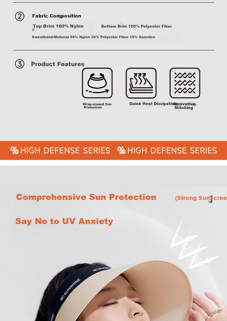 VVC Sun Protection Hat for Women, Full Face Sunshade Hat, Summer Outdoor Face-Covering UV Protection Hat, Cream White 3