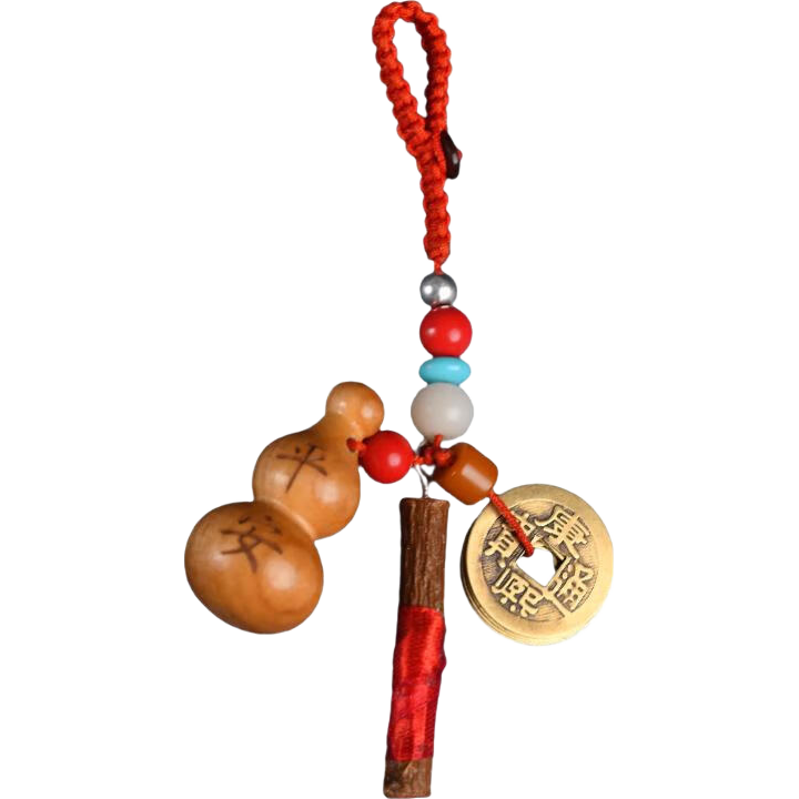 Feng Shui Pavilion Peach Wood Southeast Branch Feicheng Peach Wood Baby Crib Anti-Fright Portable Handmade Pendant