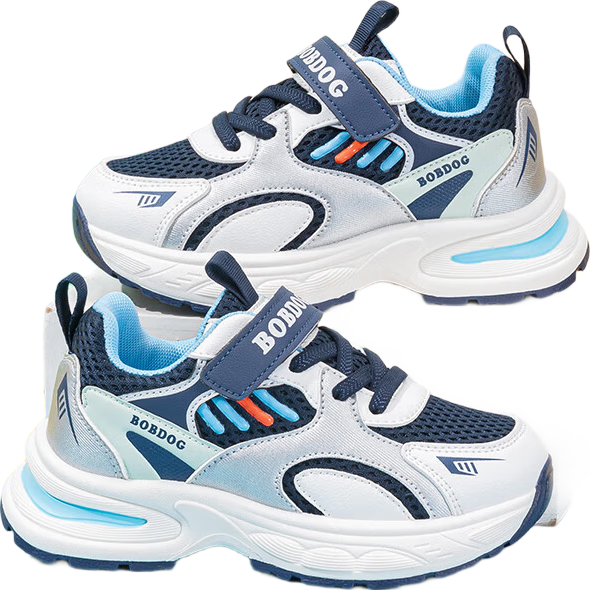 Babu Bean Kids Spring Casual Sports Shoes Boys Mesh Sneakers 102551060 Navy Blue/White Size 36