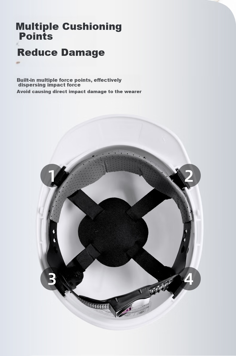 DANGJIAN Safety Helmet, ABS Impact-Resistant Breathable Anti-Smashing Shockproof Insulated Electrical Construction Site Leader Helmet, Direct Shipping from Jingcang Warehouse - V-Shaped White 8