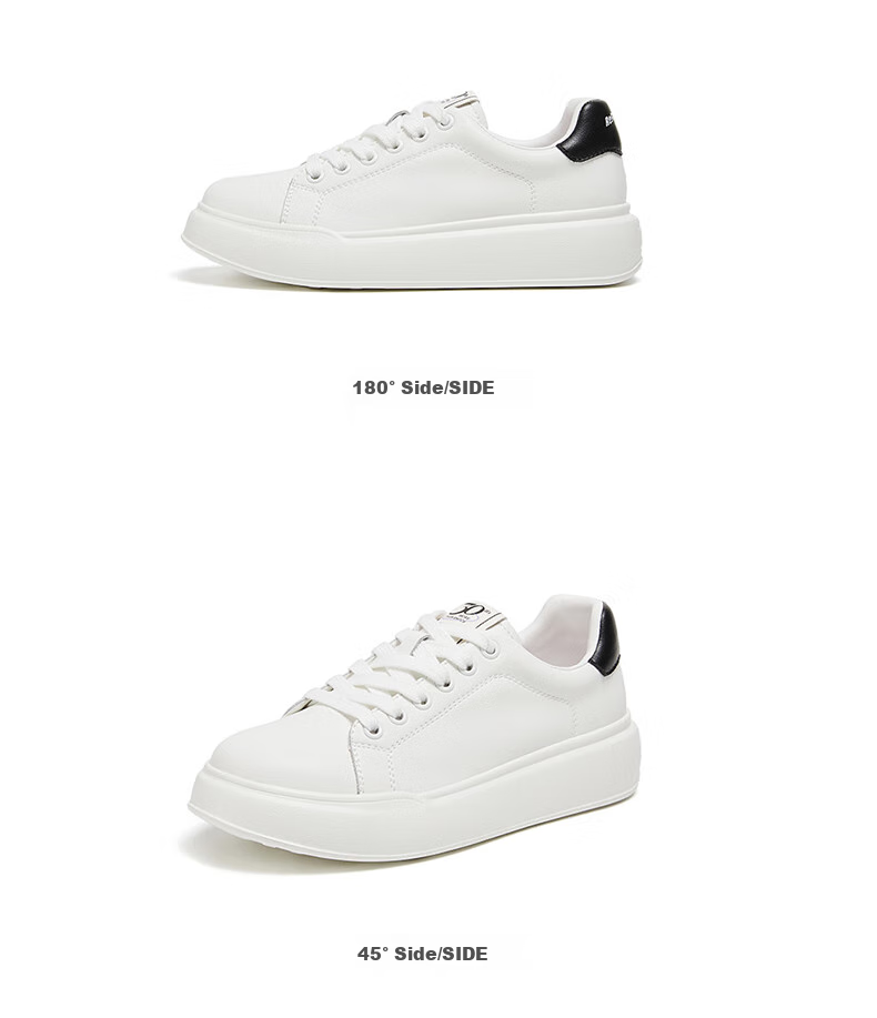 St&Sat Women's Classic Versatile Height-Increasing Thick-Soled Lightweight Soft-Bottom Casual Sneakers SS33112497 White 38 18