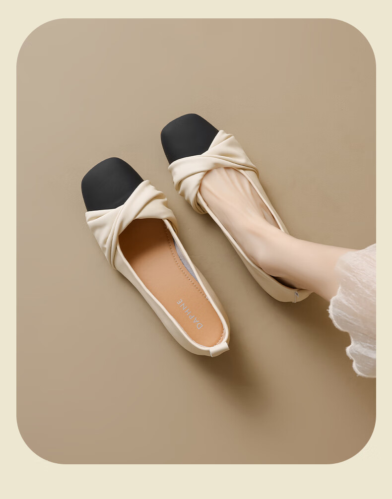 DAPHNE Women's Low-Cut Flats, 2026 New Summer Style, Soft-Soled Ballet Flats, French Mary Jane Slip-On Mom Shoes 10