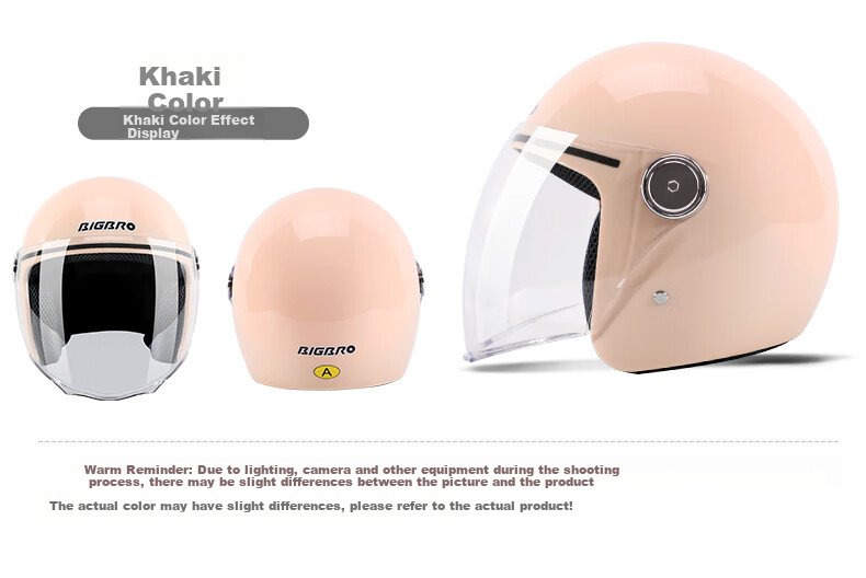 BIGBRO KY163 3C Motorcycle Helmet, Winter Warmth, for Men And Women, Electric Scooter All-Season Half Helmet, Matte Black, One Size Fits All 7