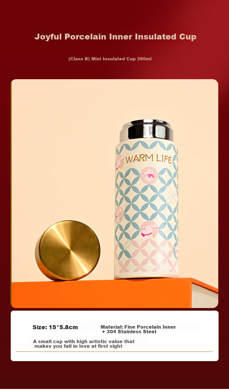 Hangsilu Mulberry Silk Women's Silk Scarf And Thermos Cup Gift Set, Practical Birthday Present for Mom, Mid-Autumn Festival Gift 6