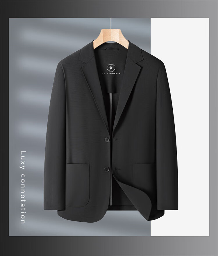 TUCANO Men's Summer Ice Silk Cooling Italian Style Single-Breasted Suit Jacket Business Sun Protection Breathable Gray M 11