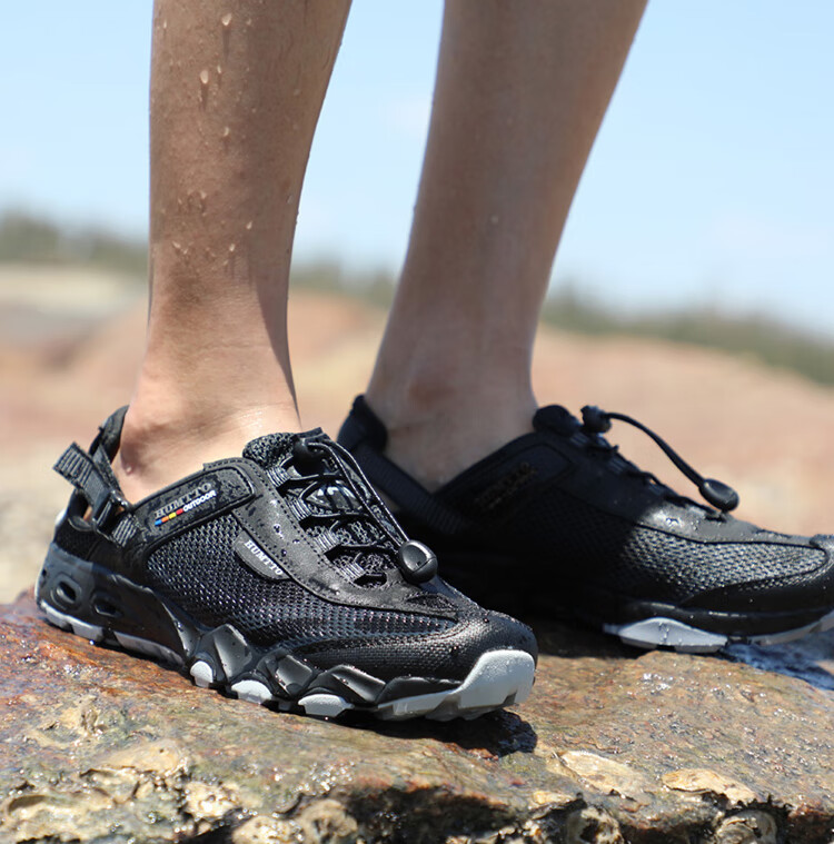 HUMTTO Summer Outdoor Creek Shoes Breathable Mesh Hiking Shoes for Men Comfortable Mesh Water Shoes Light Khaki Size 43 7
