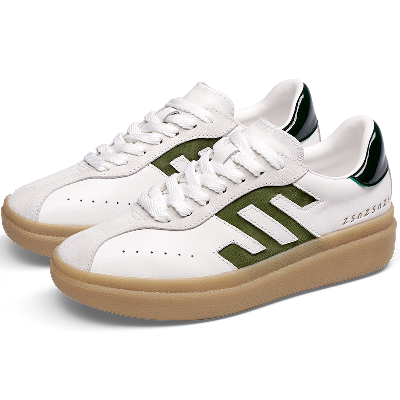Sasa Su [Celebrity Edition] Spring Summer Thick Sole Sports Casual Sneakers Women Retro Military Training Shoes Macaron ZA65151-30